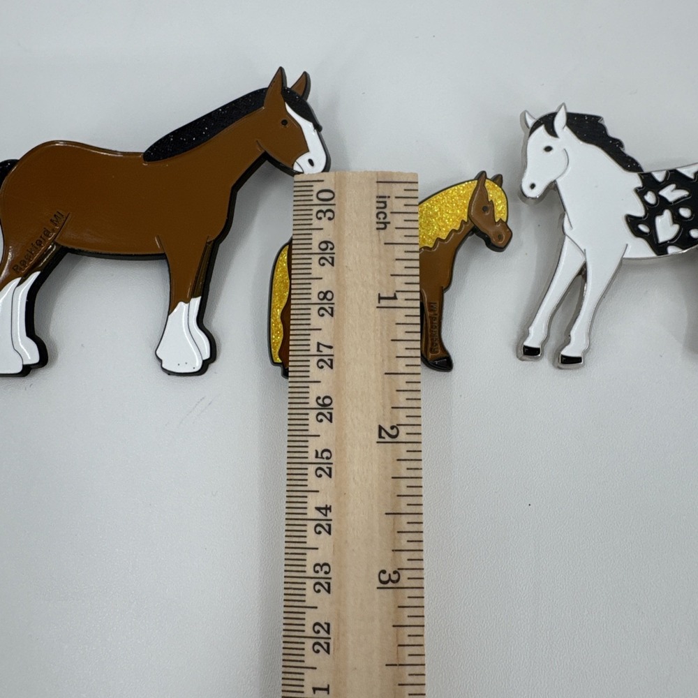 Horse Lapel Pins Set Of 5 Rockford, MI Multi Color &‎ Size Equestrian Riding - Picture 15 of 16